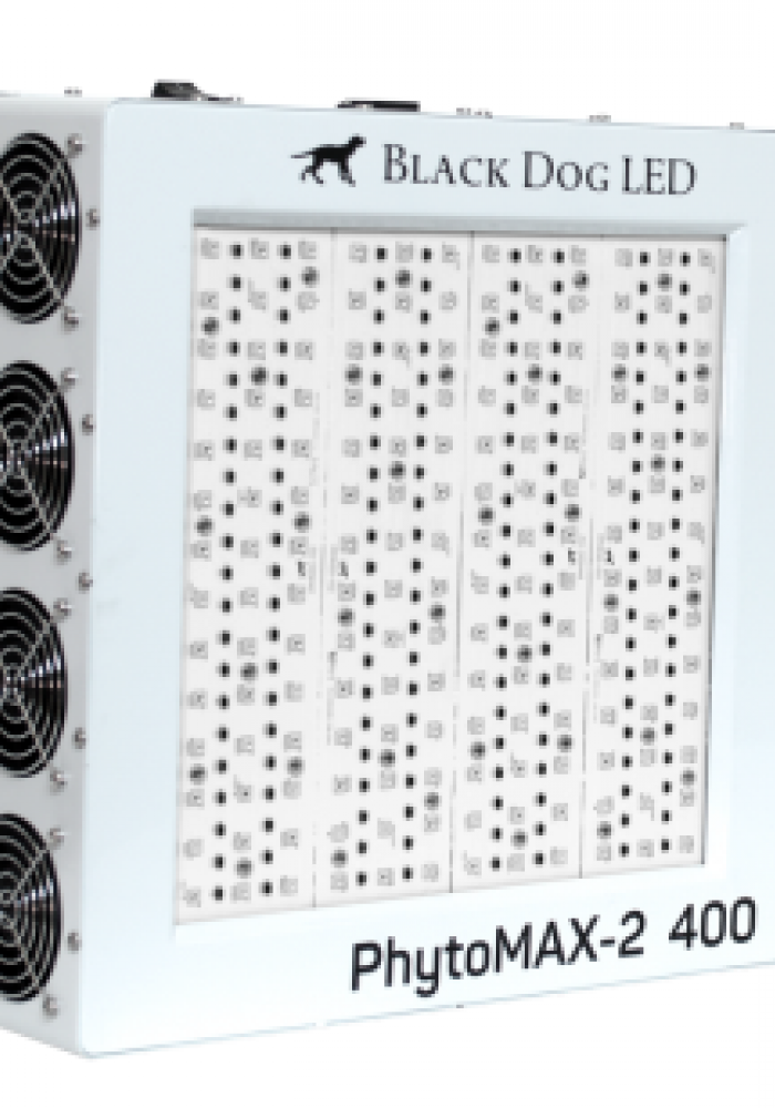 PhytoMAX-2 400 by Black Dog LED grow lamp. Lighting information