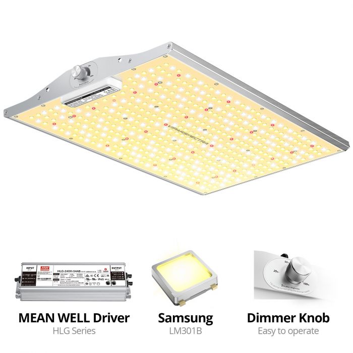 XS2000 by ViparSpectra grow lamp. Lighting information- G