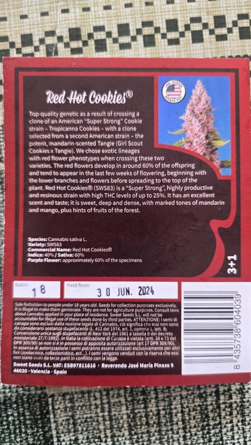 Red Hot Cookies DWC. Week 0