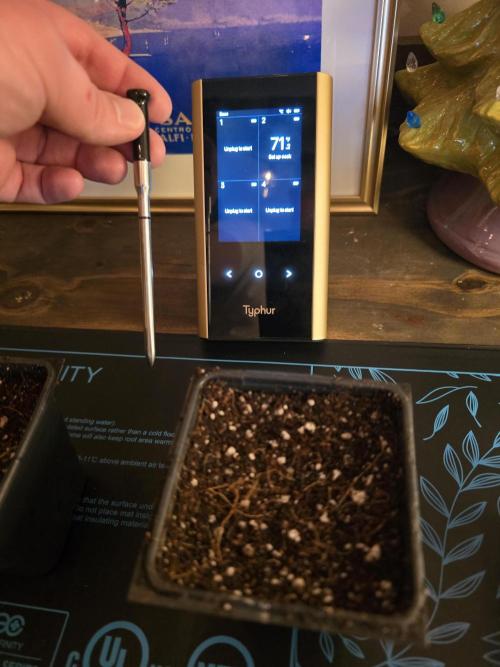 HSC Moon Fog Indoor. Week 0 - Used my new temp probes for smoking to get a ballpark temp.  Unnecessary lol