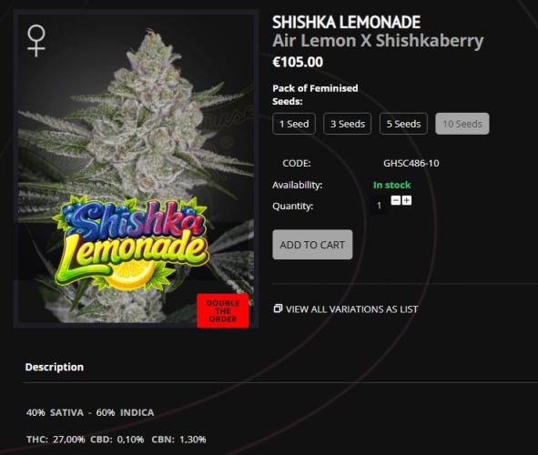 Shishka Lemonade. Week 0