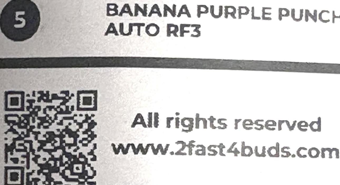 Banana Purple Punch RF3. Week 0