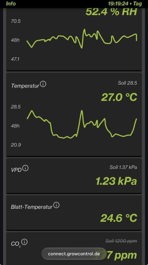 Grow Room 1. Week 4 - Jetzt gehe ich wieder runter auf 26° und dann auf 25° 
