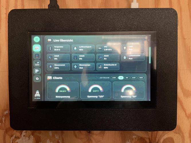 Gelato - Eigenbau-Growbox - Grow #3. Week 0 - Eigenbau Growbox - HMI mit neuer Software