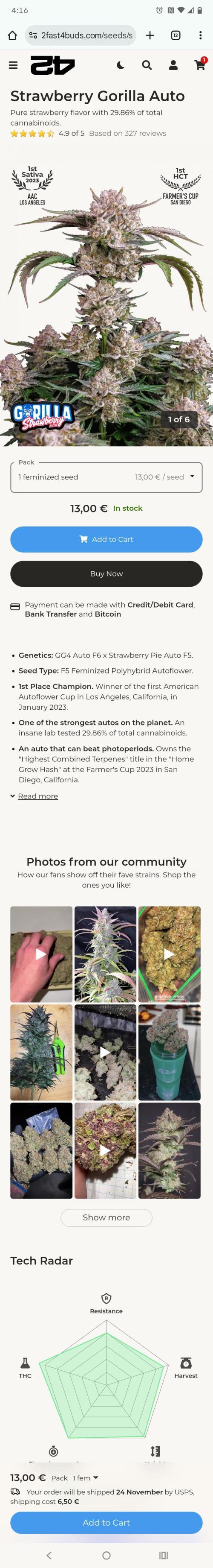 Fast buds grow promo( 419budz). Week 1