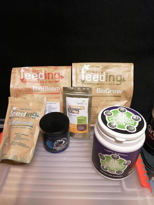 FastBud - Papayton -. Week 0 - Alles was in dem Run benutzt wird.
Wurmhumus und Melasse für den Tee fehlen. 