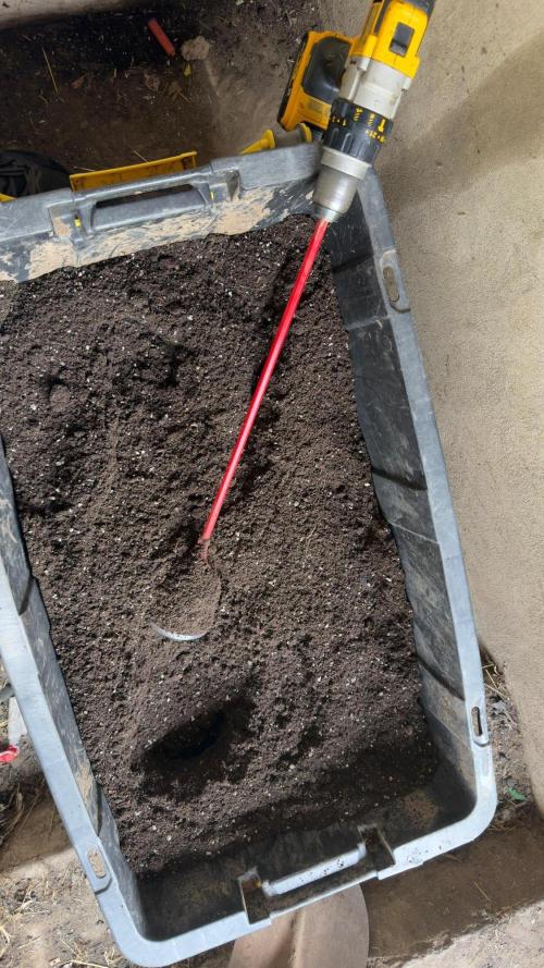 Platinum Lantz Project (plus more). Week 2 - First mixed up some reused soil 