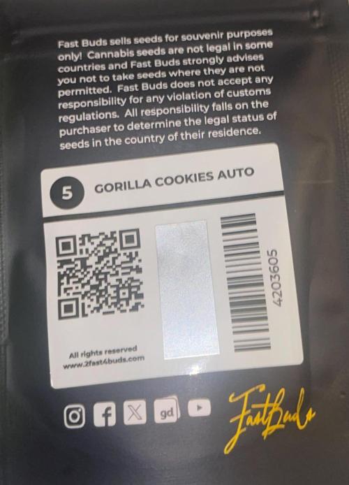Gorilla Cookies FB420 Summer 26. Week 0