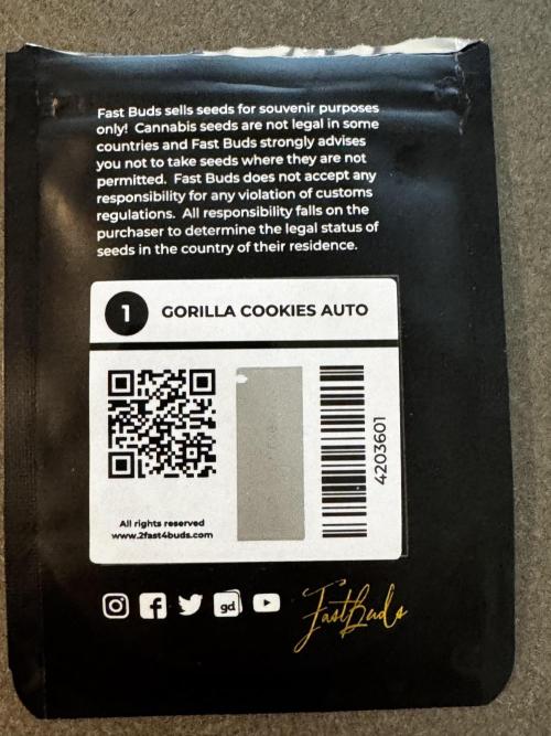 Gorilla Cookies Auto. Week 0