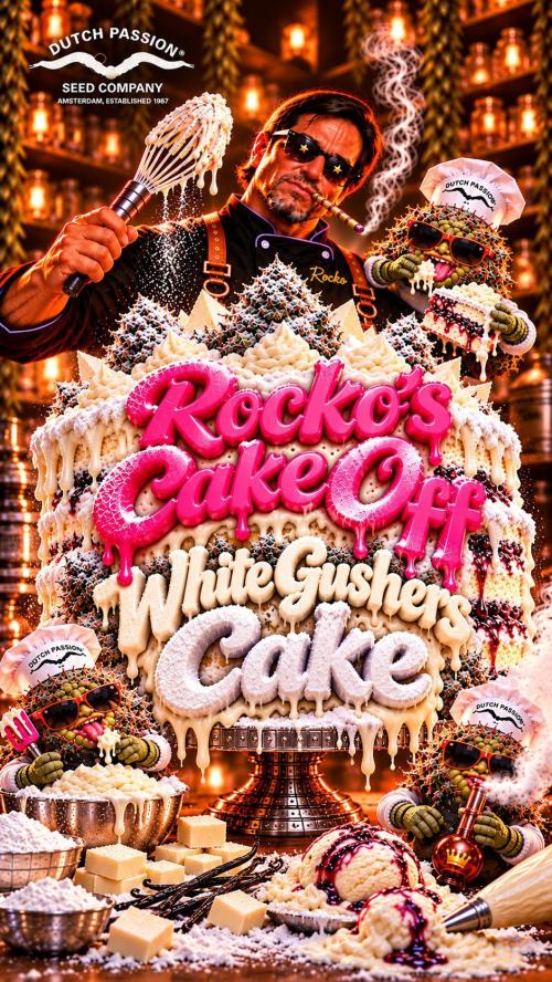 Rocko's Cake Off _ White Gushers Cake. Week 0