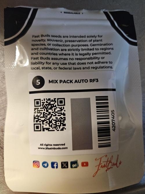 RF3 mixpack fastbuds run. Week 0