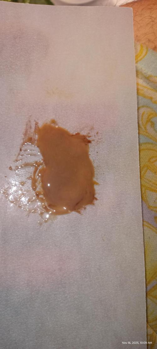 Chimera x ( Guava Dawg x Banana Sherbet). Week 31 - Not a bad yield in my opinion 
It had a purple pinkish hue
after whipping 