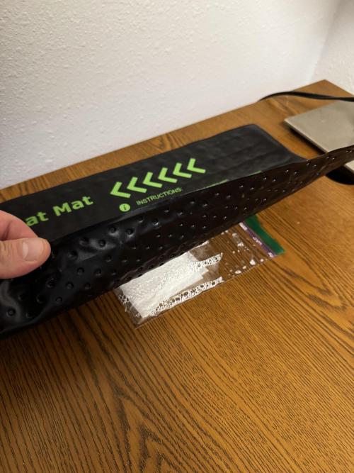 My first Grow. Week 0 - Germinating underneath the pad 