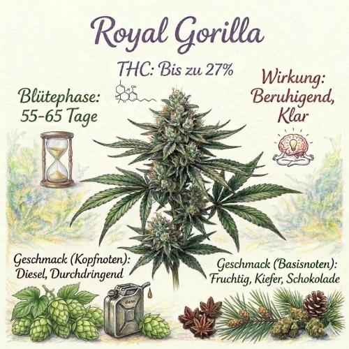 3 Strains: Royal Gorilla, Haze, CRB. Week 19