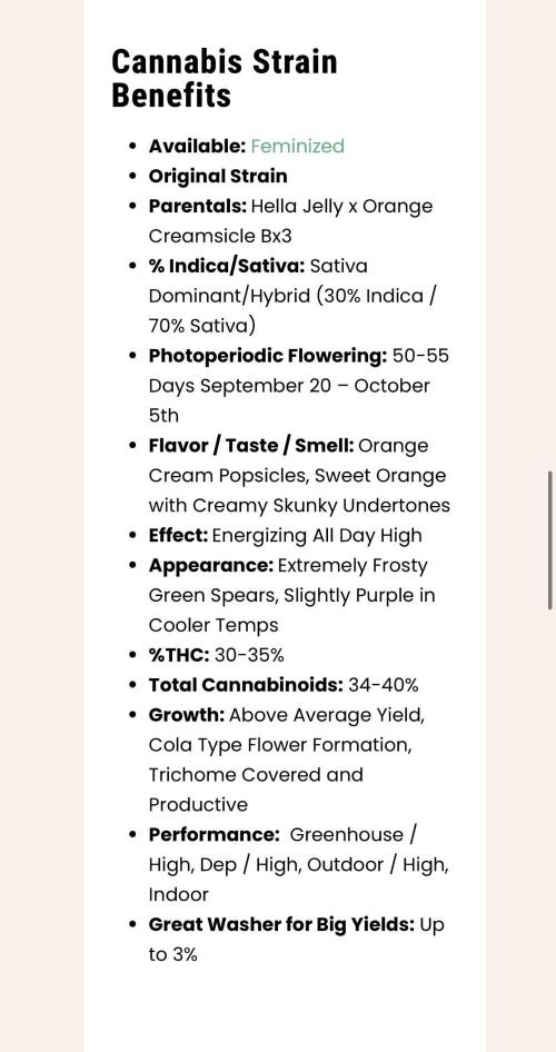 Orange Creampop (Humboldt Seed Company). Week 0 - I love orange terps 

All citrus is a positive in my book 