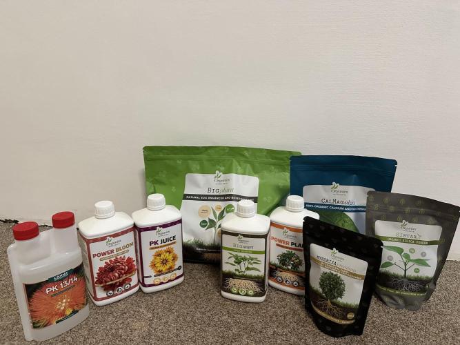 Bio growing mit organics nutrients. Week 0