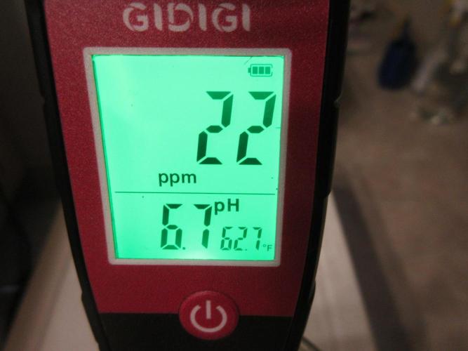 SENSI Sweet Cherry Kush-Time Lapse. Week 0 - Gidigi PH meter - PH 6.7, PPM 22