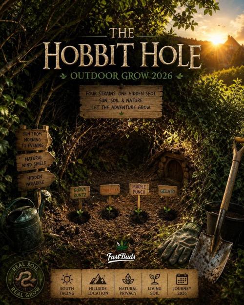 The Hobbit Hole Outdoor Grow 2026. Week 0