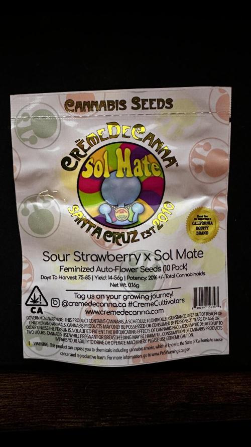 Sour Strawberry x Solmate - CremeDeCanna. Week 0