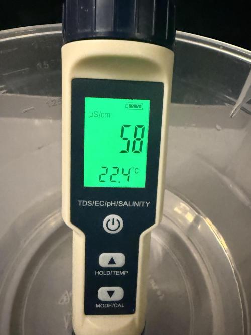 all eyes on weed. Week 1 - ec of clean water