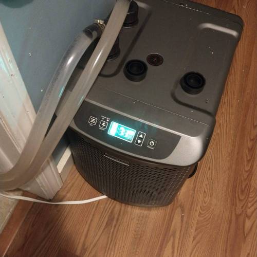 Small Undercurrent Test. Week 1 - 1/4 HP water chiller just outside the room