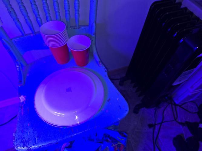 Colorful sky's tonight. Week 0 - Seeds between plates beside my heater. 