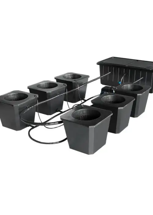 6-Site Bubble Flow Buckets Hydroponic System