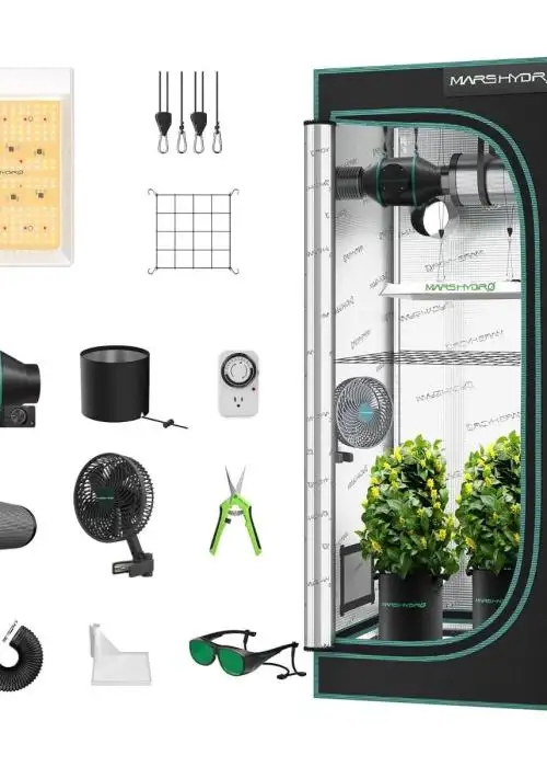Complete Grow Tent Kit 2'X2'X4.5' (24"x24"x55") TS 600 LED