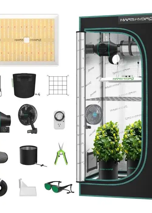 Complete Grow Tent Kit 2.7'X2.7'(32"x32"x63") TS 1000 LED