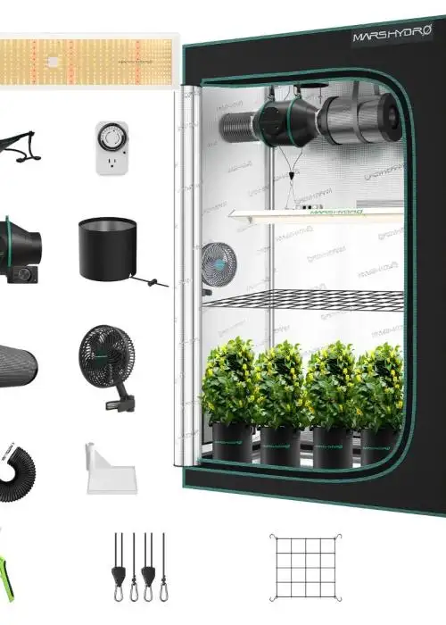 Complete Grow Tent Kit 2'X4'(24"x48"x71") TSL2000 LED