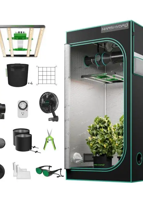 Complete Grow Tent Kit 3.3'X3.3' (39''X39'') FC-E3000 LED