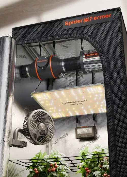 70x70x160cm Complete Grow Tent Kit with Temperature Humidity Controller