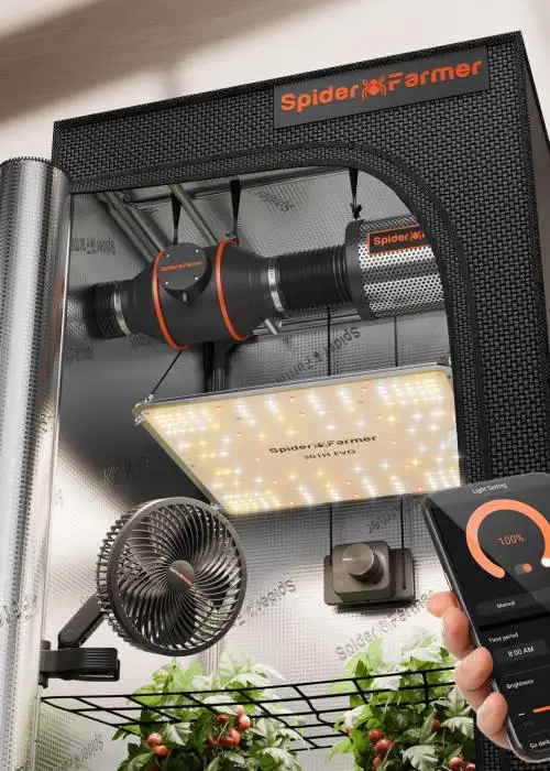70x70x160cm Complete Grow Box Set with Speed Knob Controller