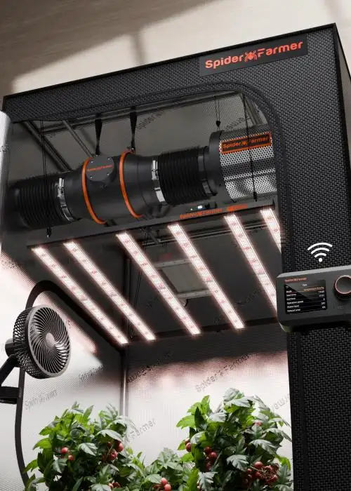 120×120×200 cm Complete Growbox Set with GGS Climate Bluetooth Controller