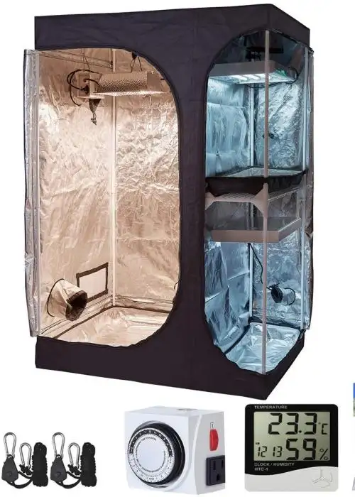 Indoor Grow Tent Kits 2-in-1 48"x36"x72"