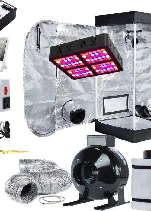 Indoor Grow Tent Kits 24"x24"x48" with 600W LED