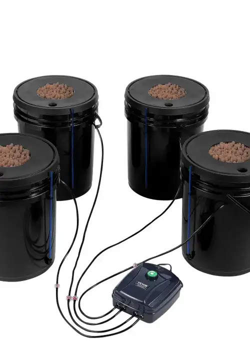 DWC Hydroponics Grow System 5-Gallon 4 Buckets