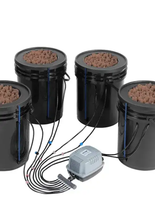 DWC Hydroponics Grow System Top Drip 5-Gallon 4 Buckets
