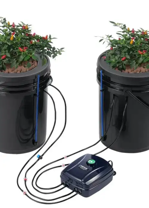 DWC Hydroponics Grow System Top Drip 5-Gallon 2 Buckets