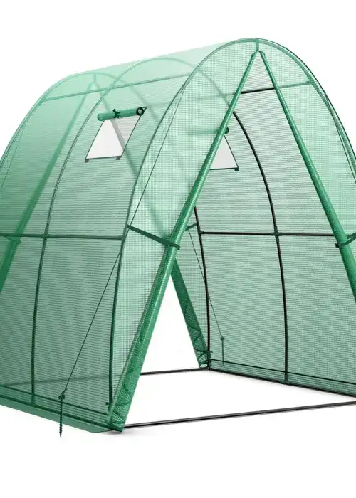 6x6x6.6 FT Tunnel Greenhouse (2 Zippered Doors)