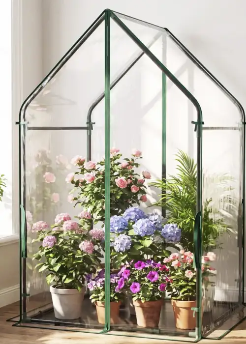 Mini Outdoor Portable Green House with Sturdy Metal Frame