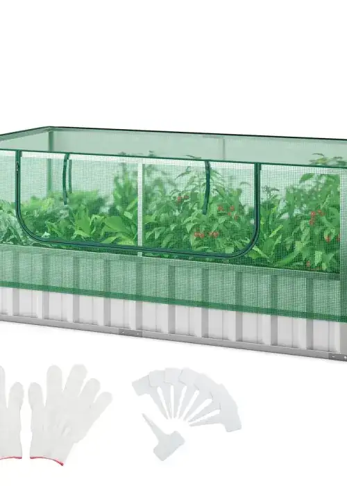 69” x 36” x 28” Raised Garden Bed with Greenhouse Cover