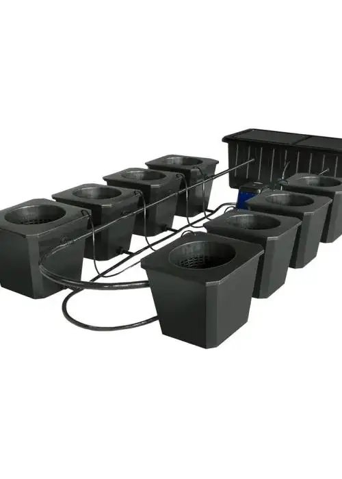 8-Site Bubble Flow Buckets Hydroponic System
