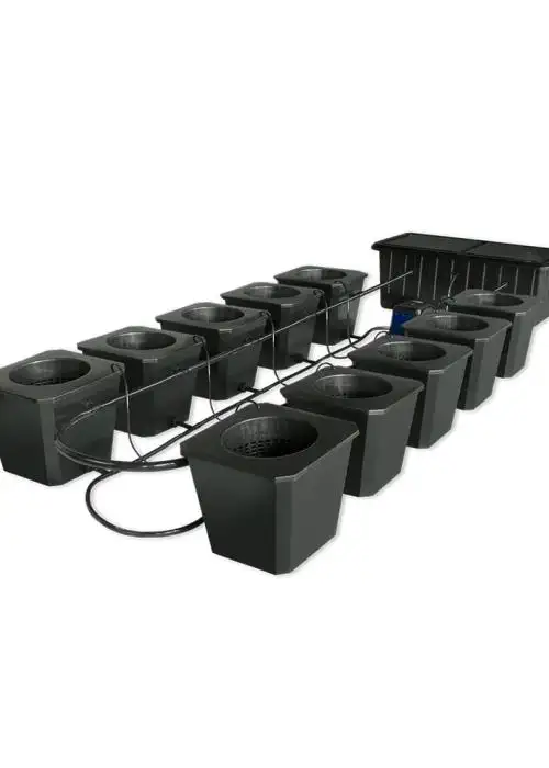 10-Site Bubble Flow Buckets Hydroponic System