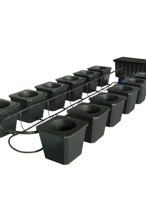 12-Site Bubble Flow Buckets Hydroponic System