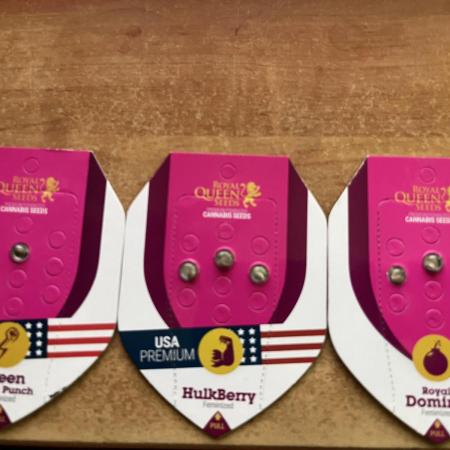 Royal Queens Seeds, Green Crack Punch, Hulkberry ,Royal Domina