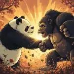 🐻‍❄️Panda vs Gorilla 🦍